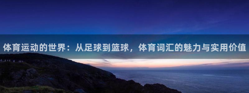 尊龙官网下载平台：体育运动的世界：从足球到篮球，体育词汇的魅